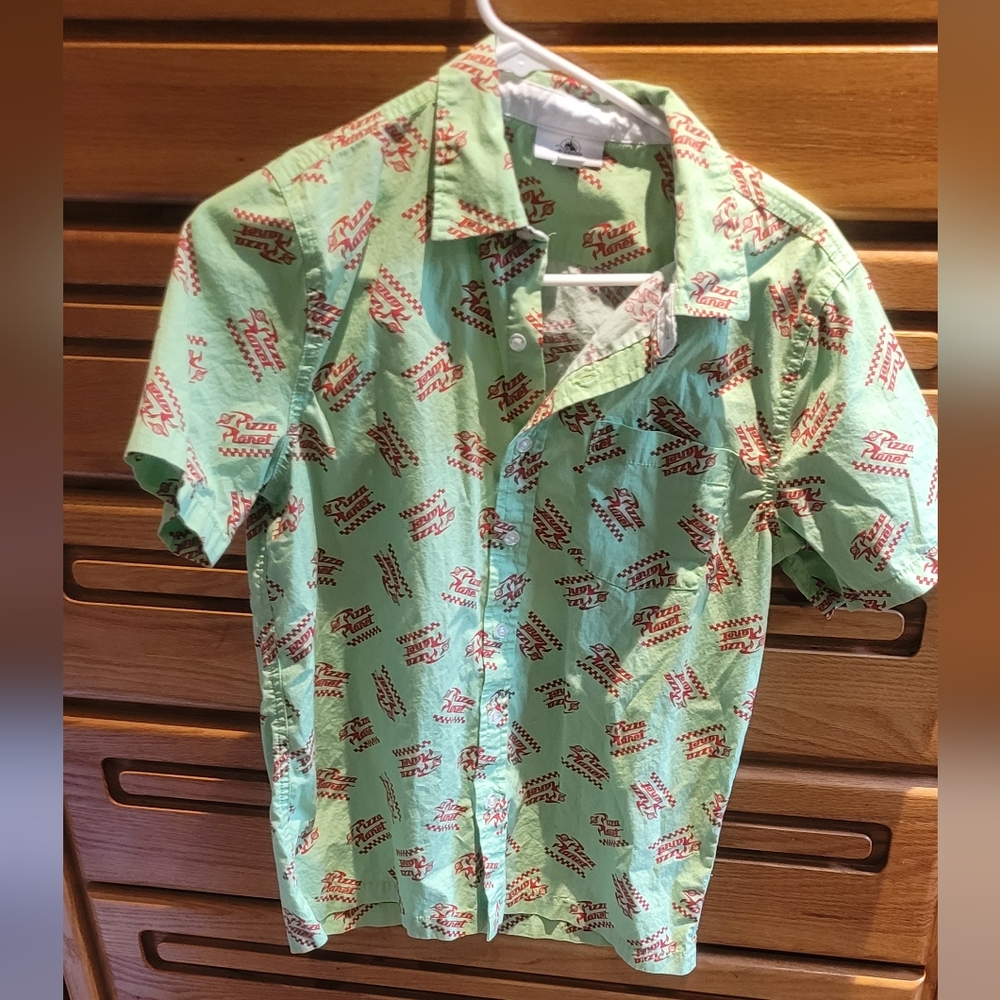 Disney Pizza Planet Button Down Tee